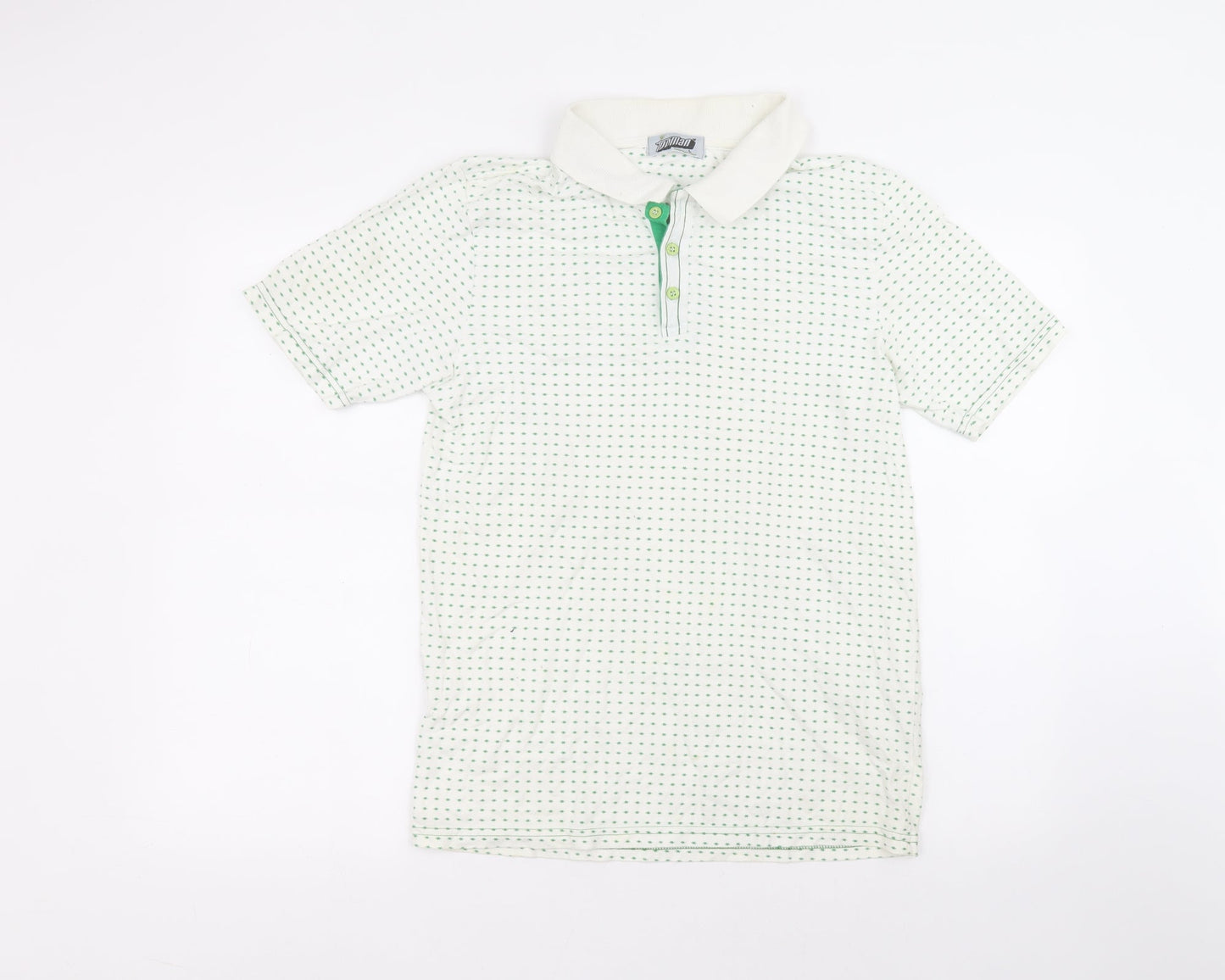 Topman Mens White  Cotton  Polo Size L Collared