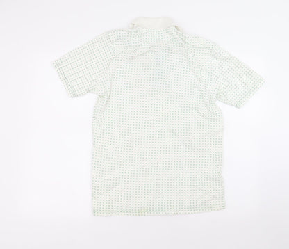 Topman Mens White  Cotton  Polo Size L Collared