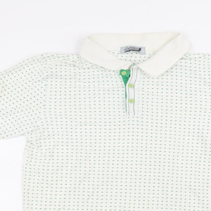 Topman Mens White  Cotton  Polo Size L Collared