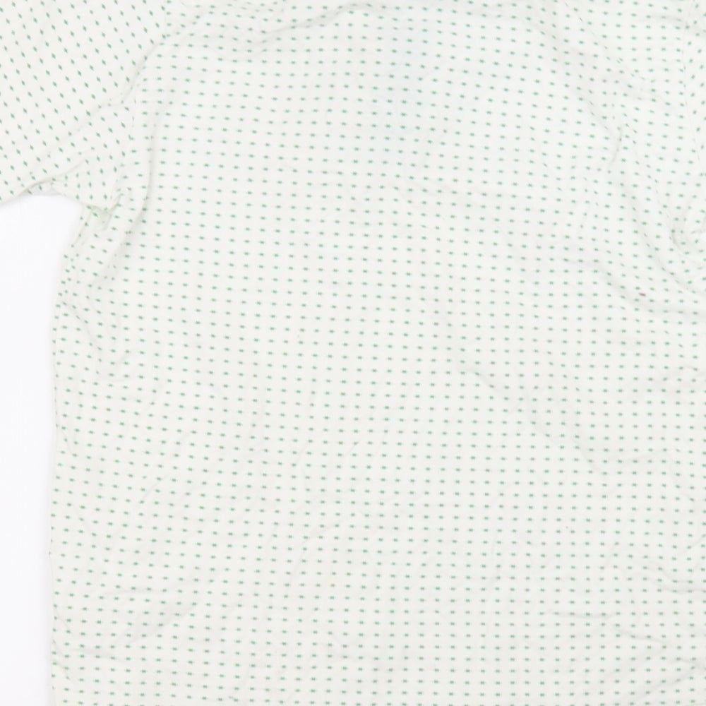 Topman Mens White  Cotton  Polo Size L Collared