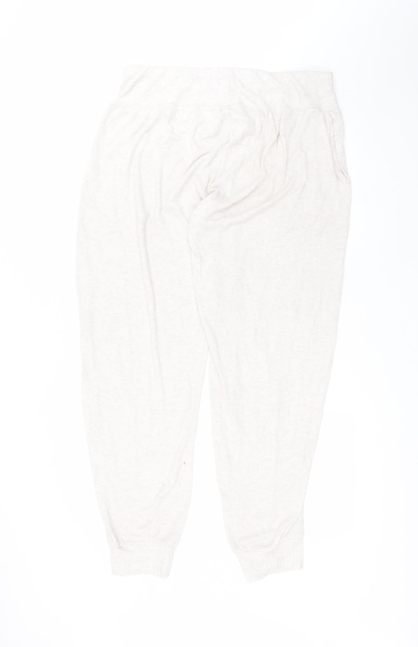 Primark Womens White  Viscose Sweatpants Trousers Size L L28 in Regular