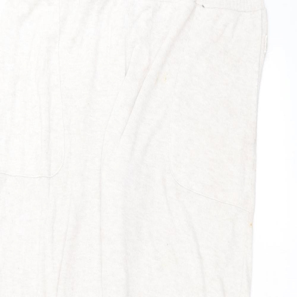 Primark Womens White  Viscose Sweatpants Trousers Size L L28 in Regular