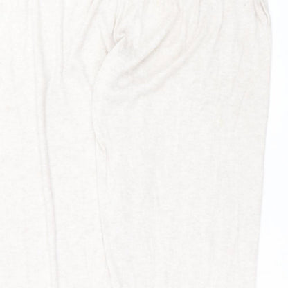 Primark Womens White  Viscose Sweatpants Trousers Size L L28 in Regular