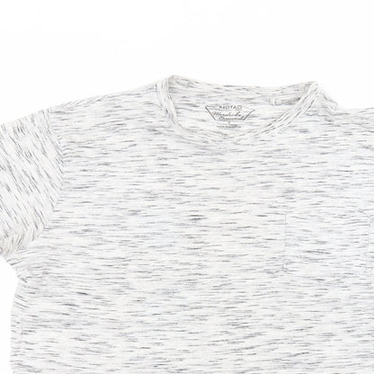 redtag Mens White  Cotton  T-Shirt Size S Round Neck