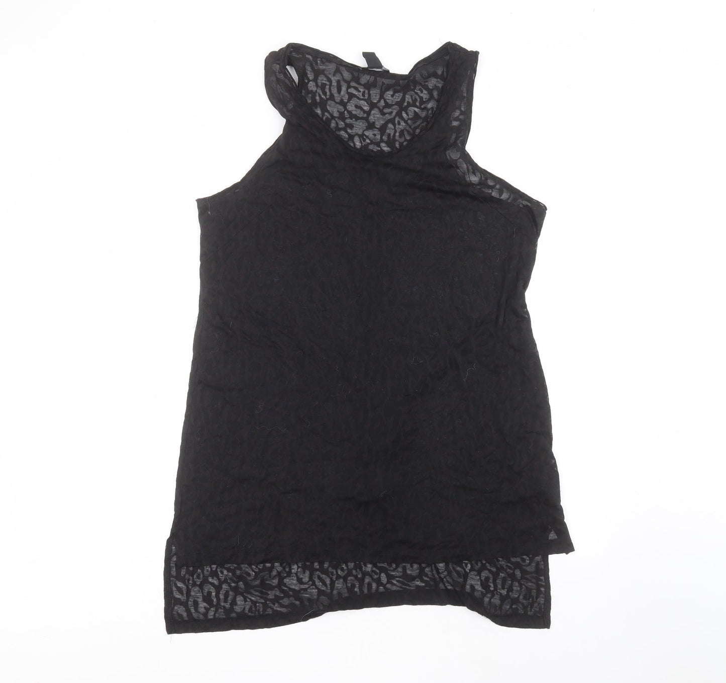 Womens UK Size M H&M Black Basic T-Shirt
