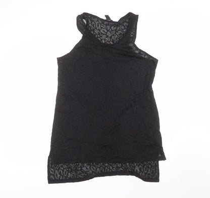 Womens UK Size M H&M Black Basic T-Shirt