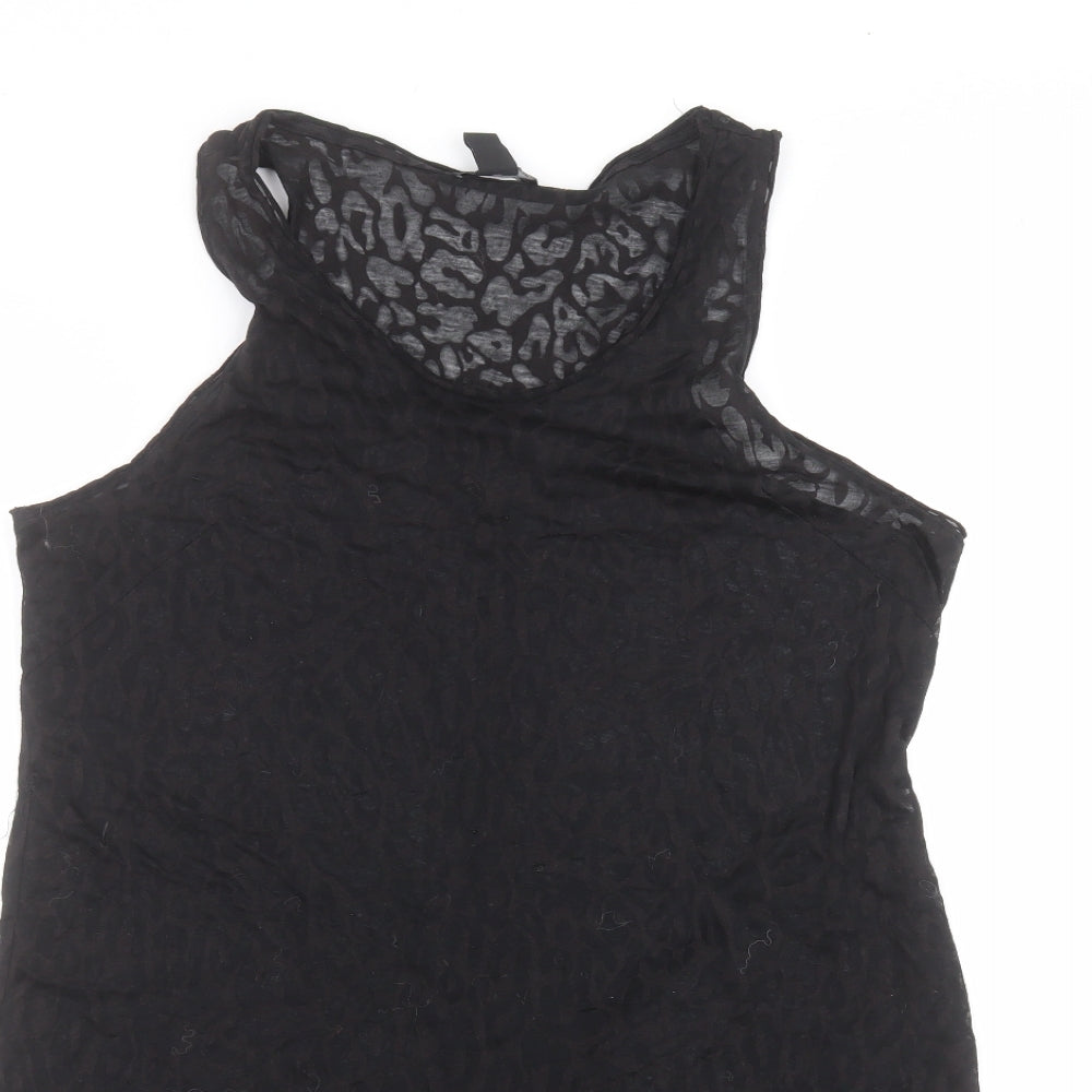 Womens UK Size M H&M Black Basic T-Shirt