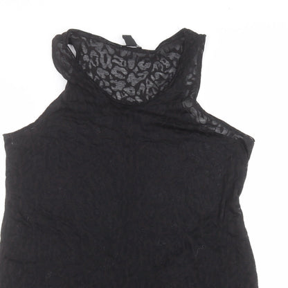 Womens UK Size M H&M Black Basic T-Shirt