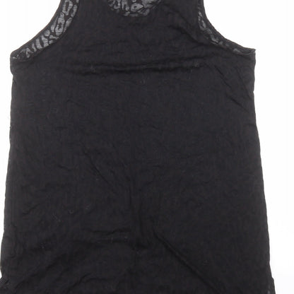 Womens UK Size M H&M Black Basic T-Shirt