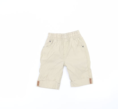 nadia fashion Boys Beige  Cotton Bermuda Shorts Size 6 Years  Regular