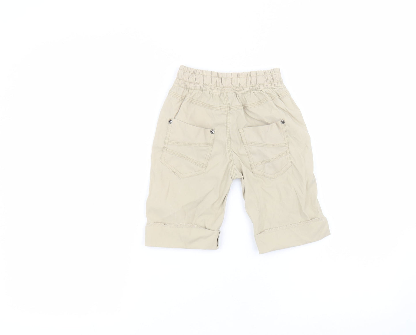 nadia fashion Boys Beige  Cotton Bermuda Shorts Size 6 Years  Regular