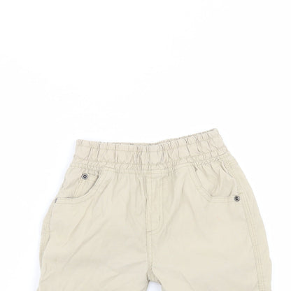 nadia fashion Boys Beige  Cotton Bermuda Shorts Size 6 Years  Regular