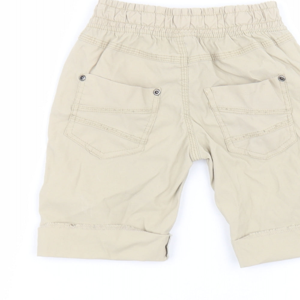 nadia fashion Boys Beige  Cotton Bermuda Shorts Size 6 Years  Regular