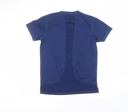 Steel & Jelly Mens Blue  Polyester  T-Shirt Size M Round Neck