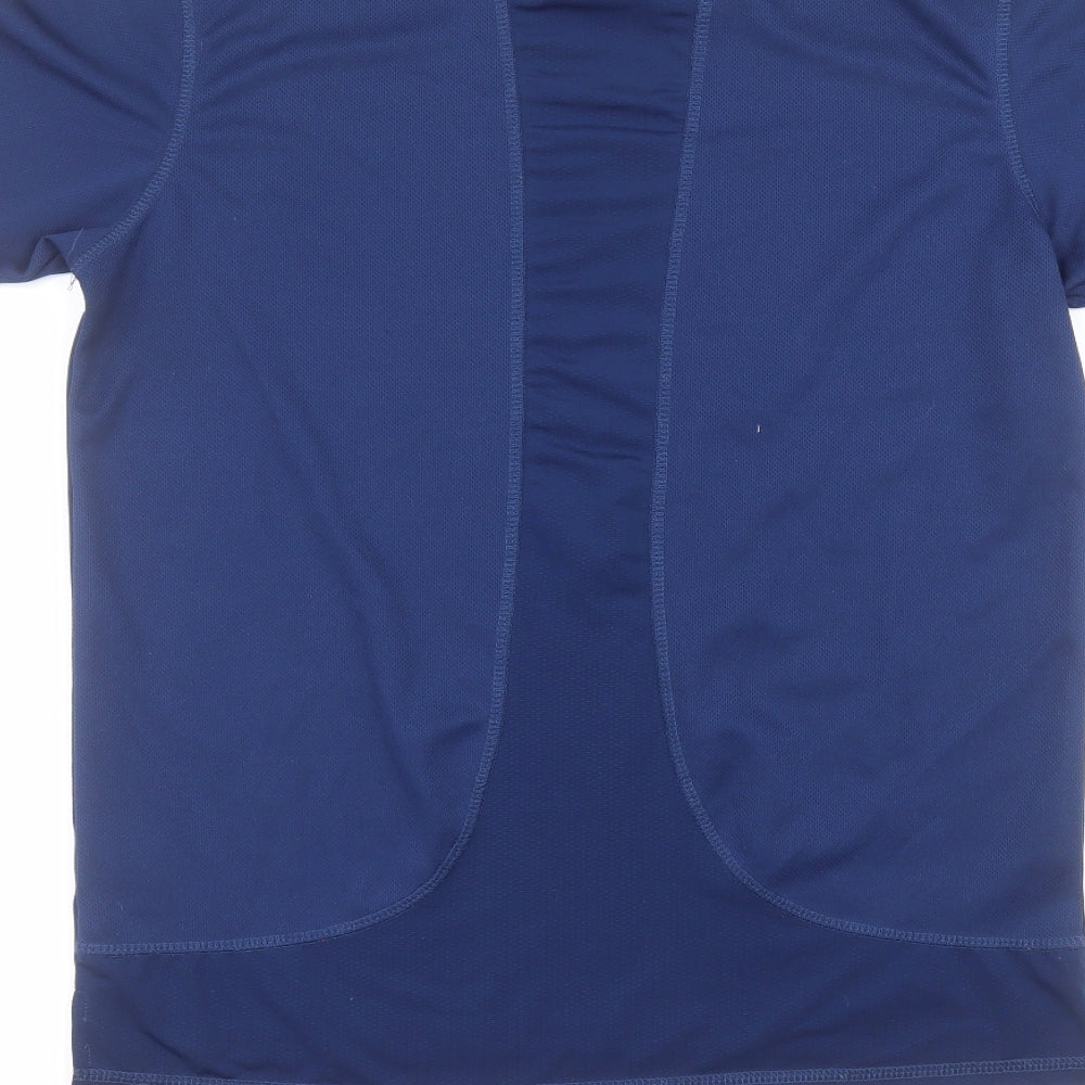 Steel & Jelly Mens Blue  Polyester  T-Shirt Size M Round Neck