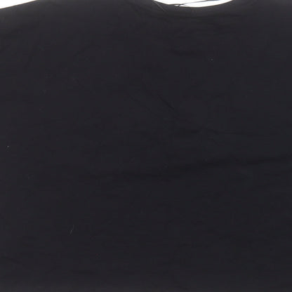 Womens UK Size 22 Peacocks Black Basic T-Shirt