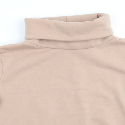 Peacocks Womens Beige  Polyester Pullover Sweatshirt Size M