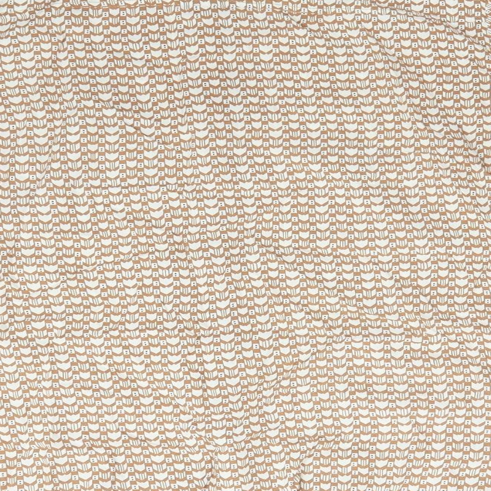 Womens UK Size 8 Sandwich Beige Basic Button-Up