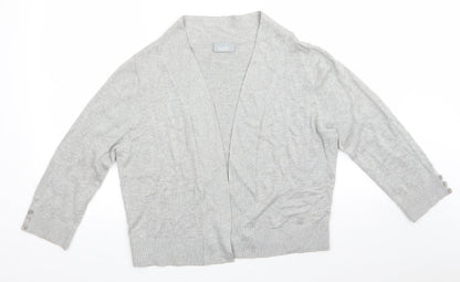 Womens UK Size L Wallis Grey Cardigan Jumper