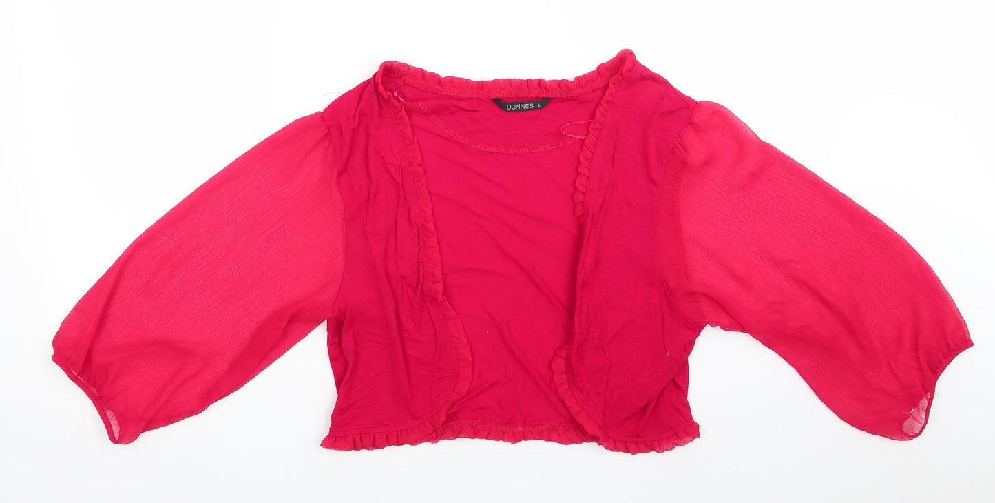 Womens UK Size L Dunnes Red Shrug Jumper