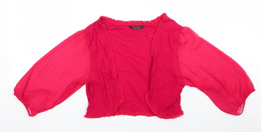 Womens UK Size L Dunnes Red Shrug Jumper