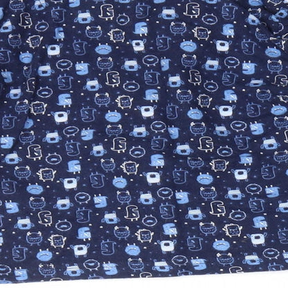 Primark Boys Blue Animal Print Cotton  Pyjama Top Size 18-24 Months   - Monsters