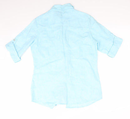 Womens UK Size  Marks and Spencer Blue Basic Button-Up