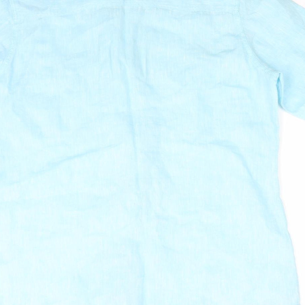 Womens UK Size  Marks and Spencer Blue Basic Button-Up