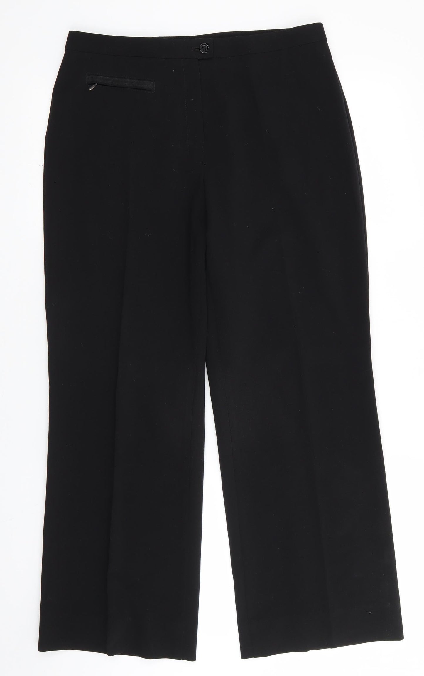 Womens UK Size 12 Marks and Spencer Regular Fit  Black Trousers