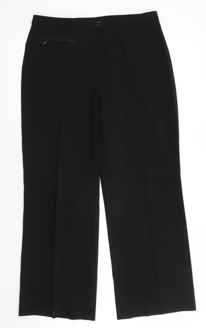 Womens UK Size 12 Marks and Spencer Regular Fit  Black Trousers