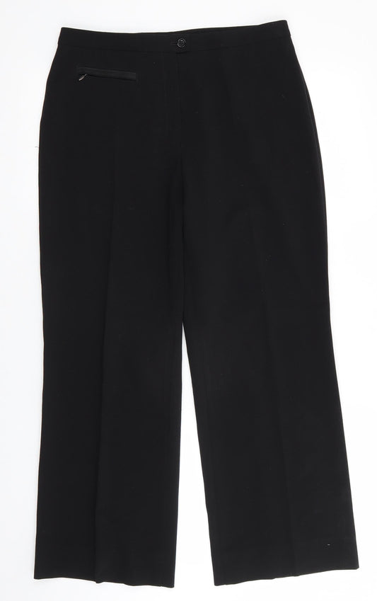 Womens UK Size 12 Marks and Spencer Regular Fit  Black Trousers