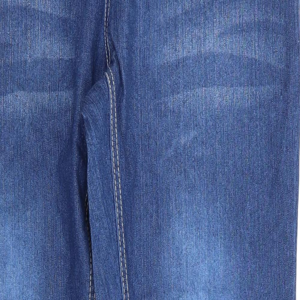 Secret Ruby Womens Blue  Cotton Straight Jeans Size 10 L32 in Regular  - Mid Blue