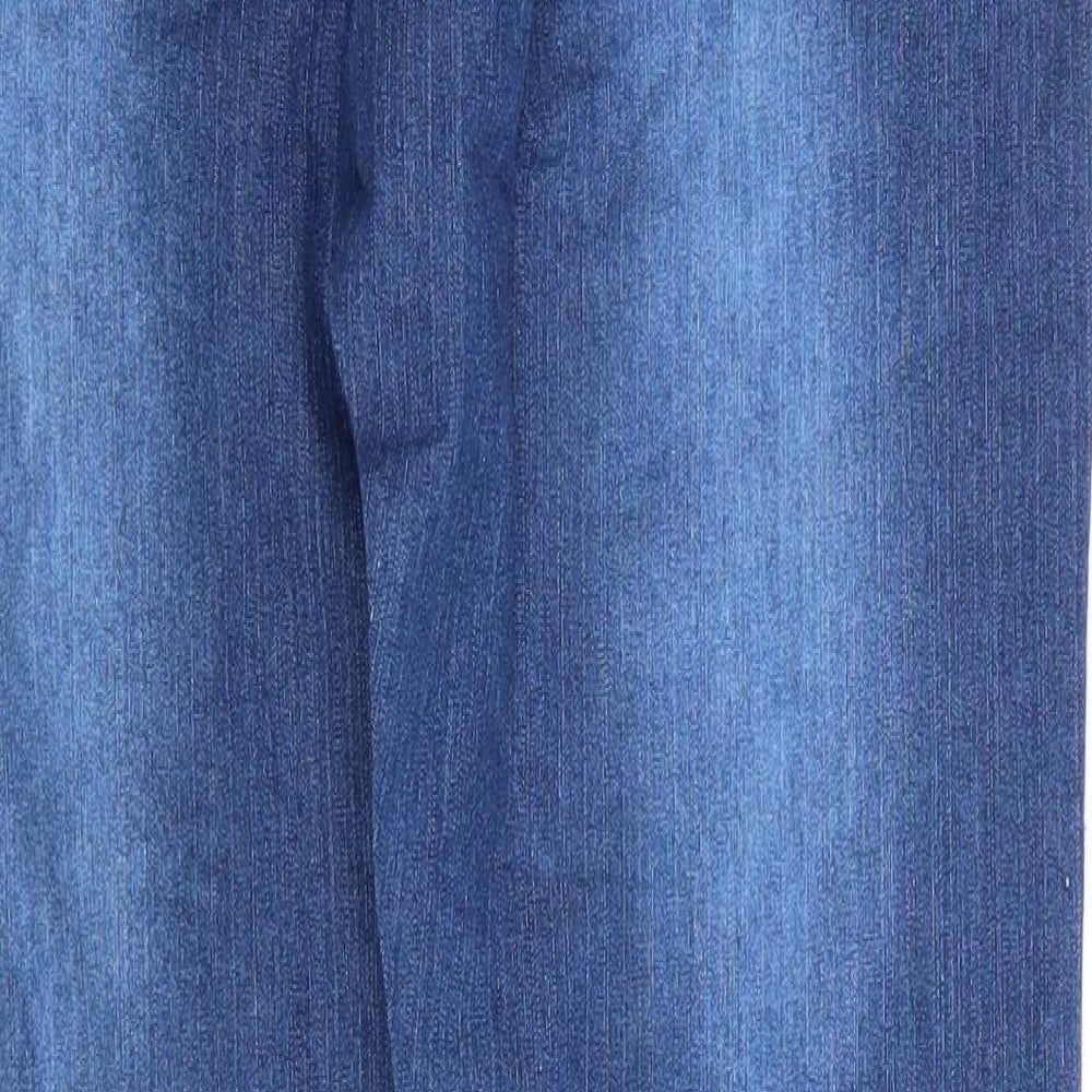 Secret Ruby Womens Blue  Cotton Straight Jeans Size 10 L32 in Regular  - Mid Blue