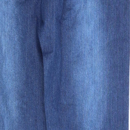 Secret Ruby Womens Blue  Cotton Straight Jeans Size 10 L32 in Regular  - Mid Blue