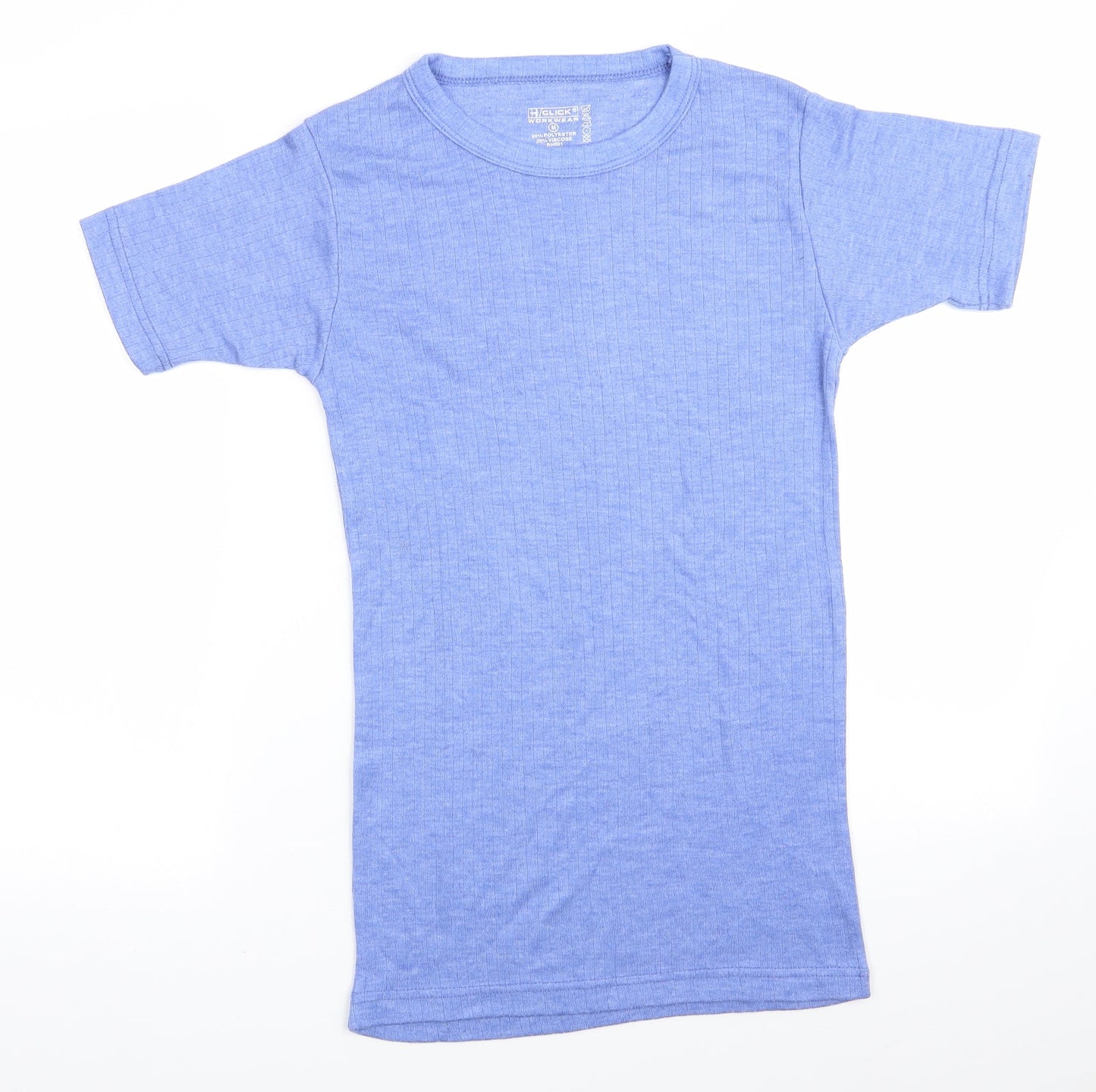 Click Workwear Womens Blue  Polyester Tunic T-Shirt Size M Round Neck - Sky Blue Soft Feel