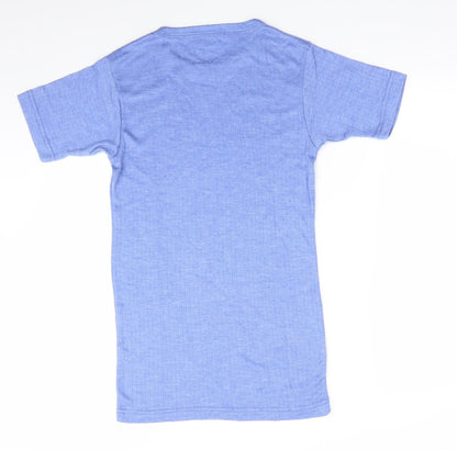 Click Workwear Womens Blue  Polyester Tunic T-Shirt Size M Round Neck - Sky Blue Soft Feel