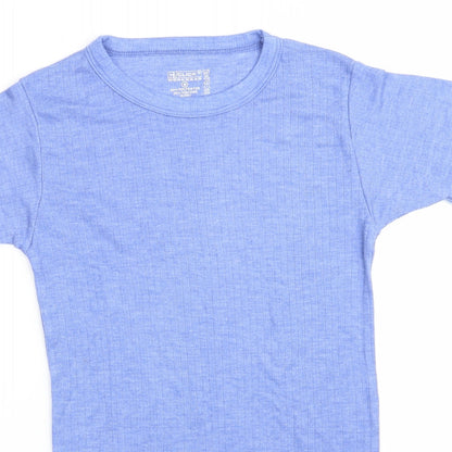Click Workwear Womens Blue  Polyester Tunic T-Shirt Size M Round Neck - Sky Blue Soft Feel