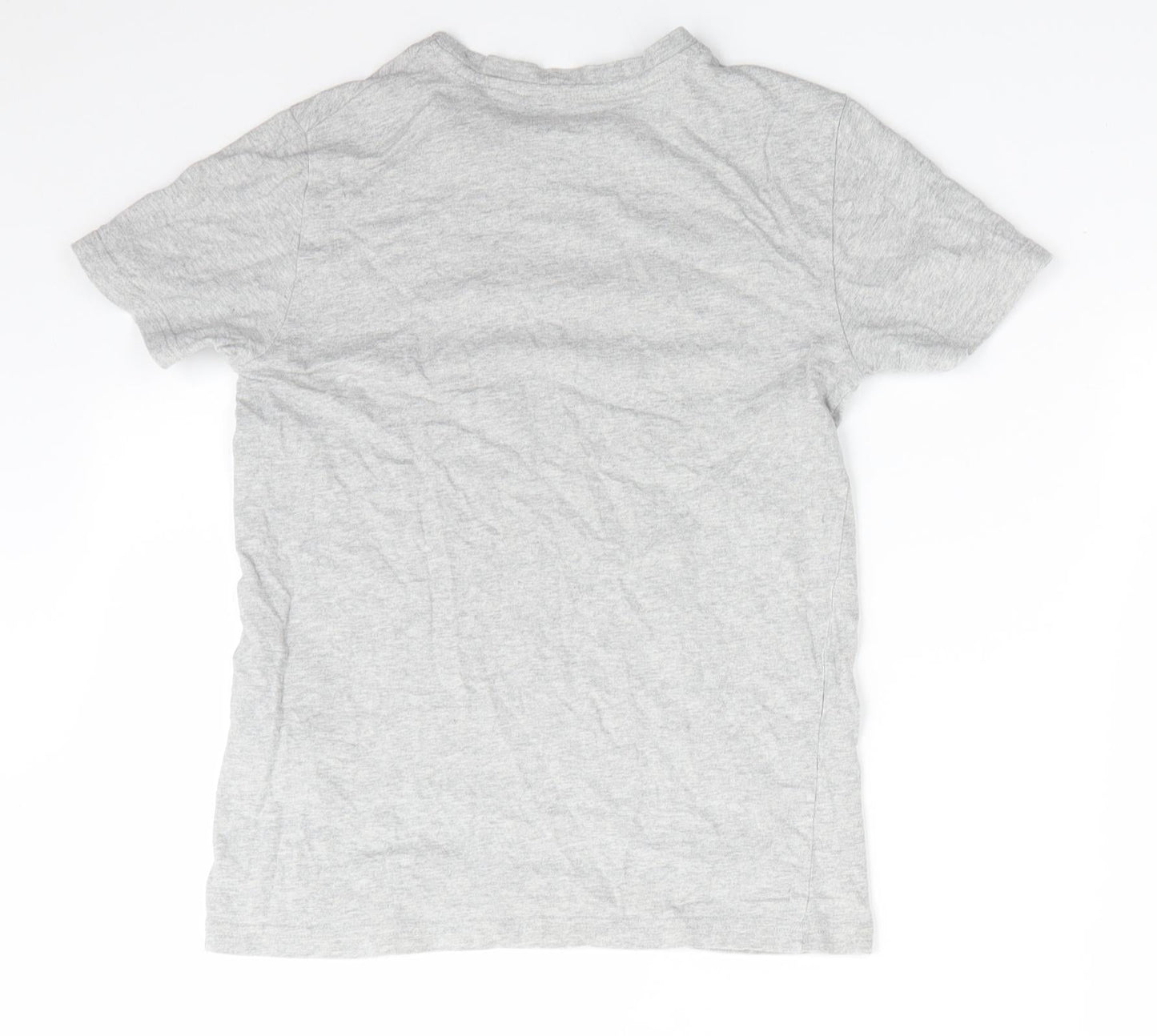 NEXT Girls Grey  Cotton Basic T-Shirt Size 10 Years Round Neck  - I'd rather be on line