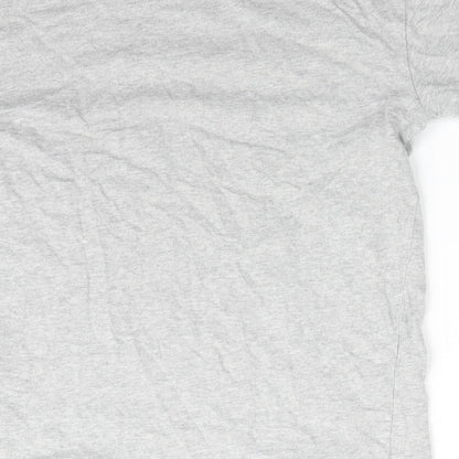 NEXT Girls Grey  Cotton Basic T-Shirt Size 10 Years Round Neck  - I'd rather be on line