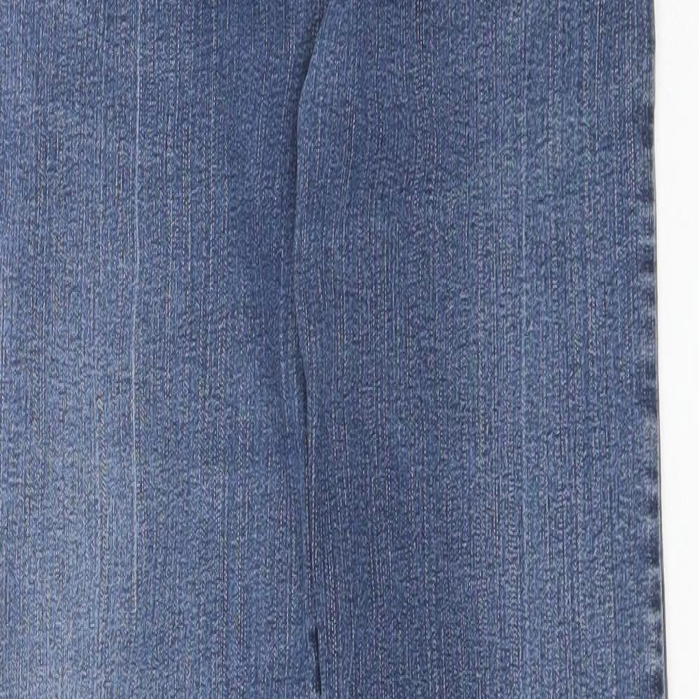 Afibel Womens Blue  Cotton Straight Jeans Size 12 L28 in Regular