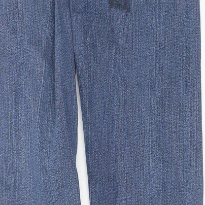 Afibel Womens Blue  Cotton Straight Jeans Size 12 L28 in Regular