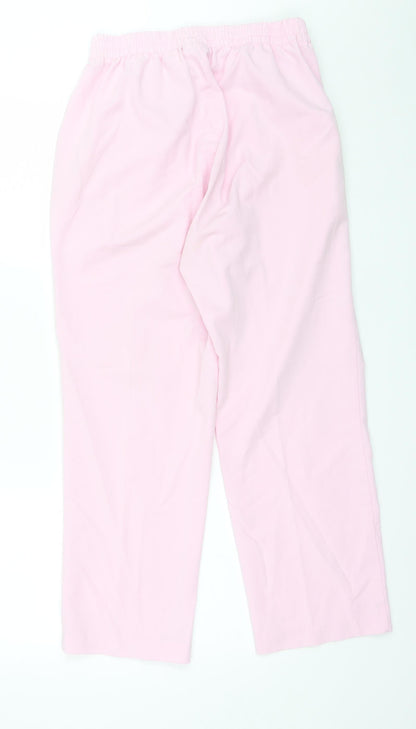 Ocealis Womens Pink  Polyester Trousers  Size 16 L25 in Regular