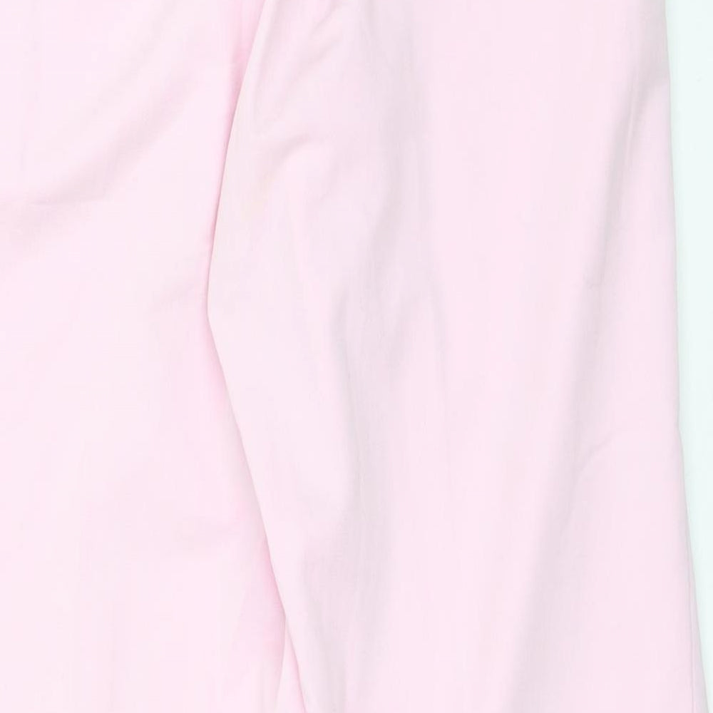 Ocealis Womens Pink  Polyester Trousers  Size 16 L25 in Regular