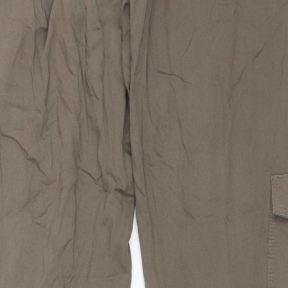 Yessica Womens Green  Viscose Trousers  Size 12 L28 in Regular