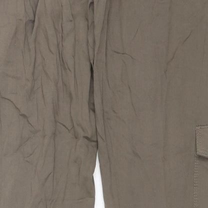 Yessica Womens Green  Viscose Trousers  Size 12 L28 in Regular