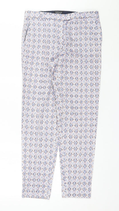 Womens UK Size 10 Topshop Regular Fit  Blue Trousers