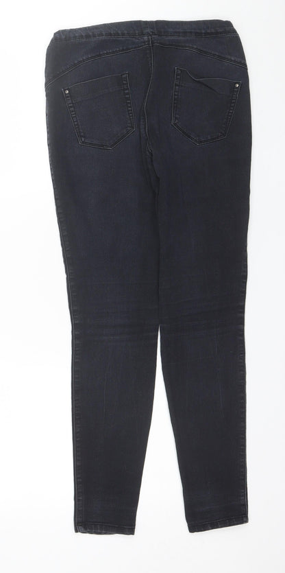 Denim Co Womens Black  Cotton Jegging Jeans Size 8 L26 in Regular