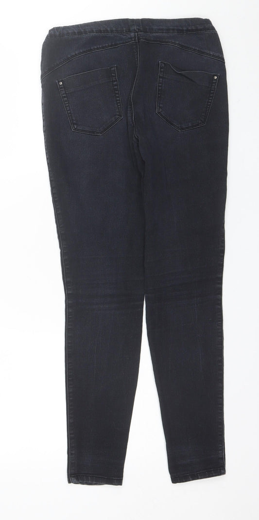 Denim Co Womens Black  Cotton Jegging Jeans Size 8 L26 in Regular