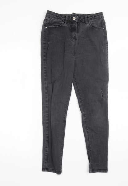 Matalan Girls Black  Cotton Skinny Jeans Size 12 Years  Regular