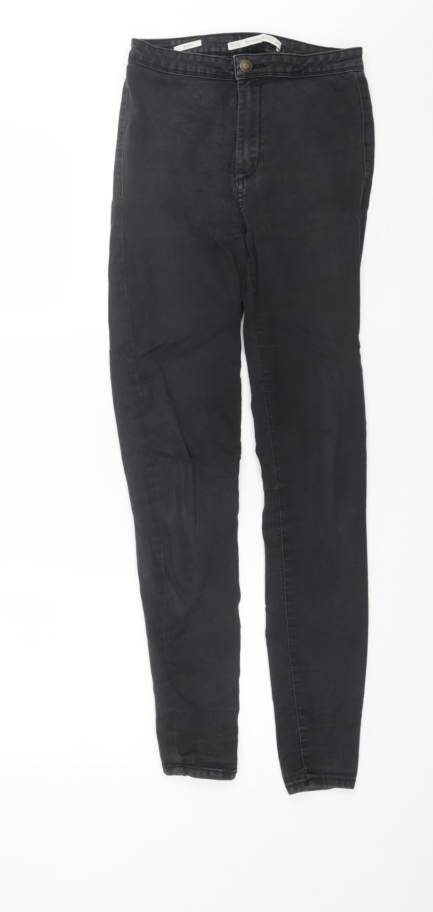 Berska Womens Black  Cotton Jegging Jeans Size 8 L28 in Regular